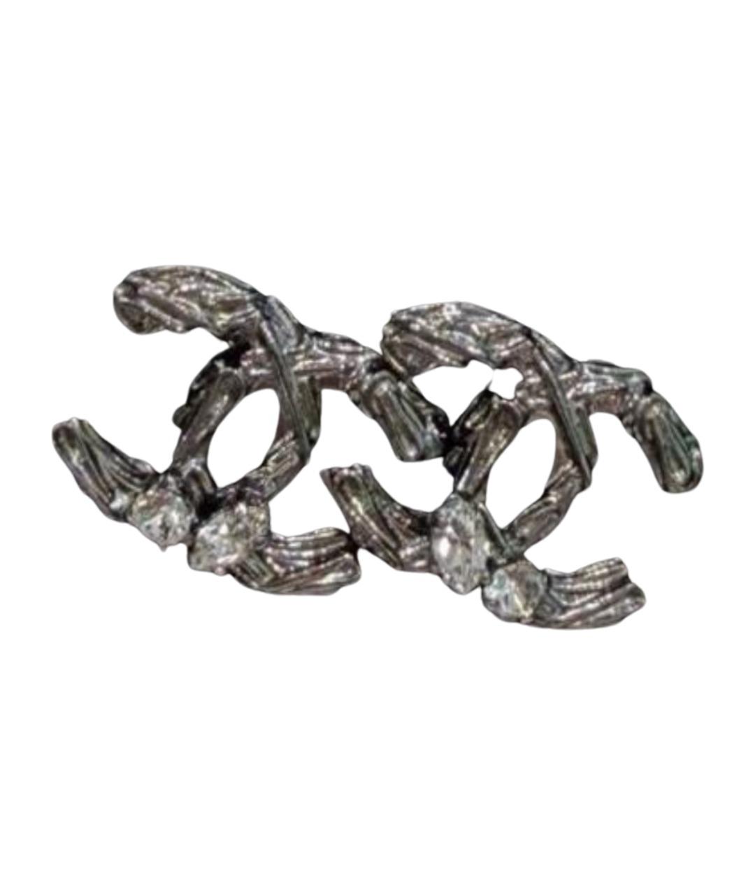 CHANEL Серебряные металлические серьги, фото 1