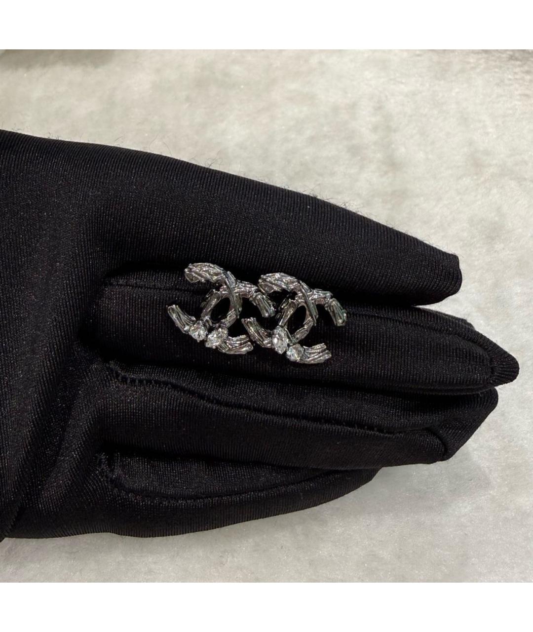 CHANEL Серебряные металлические серьги, фото 4