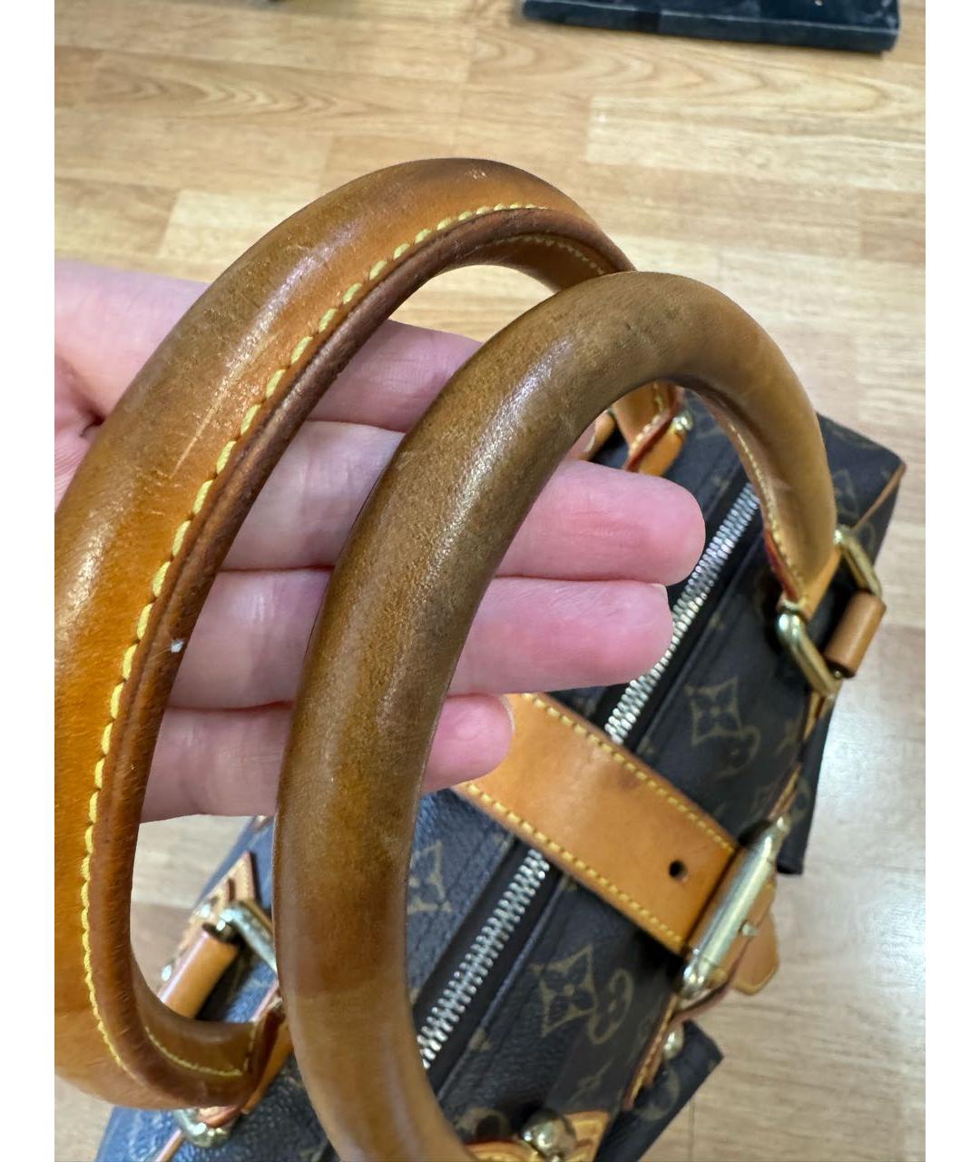 LOUIS VUITTON Коричневая сумка с короткими ручками, фото 5