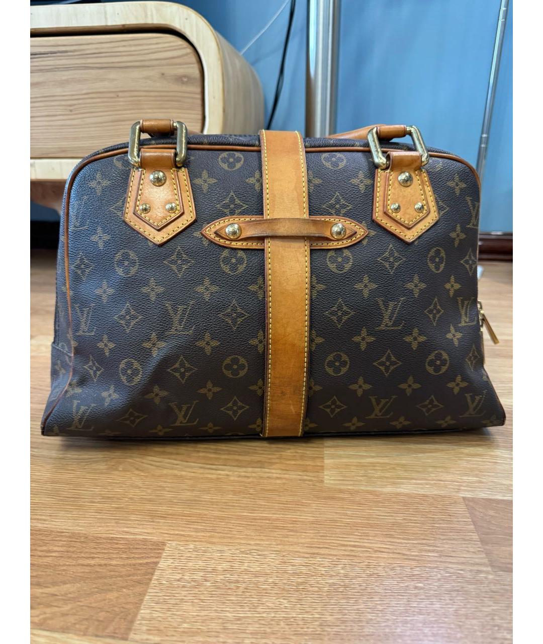 LOUIS VUITTON Коричневая сумка с короткими ручками, фото 3