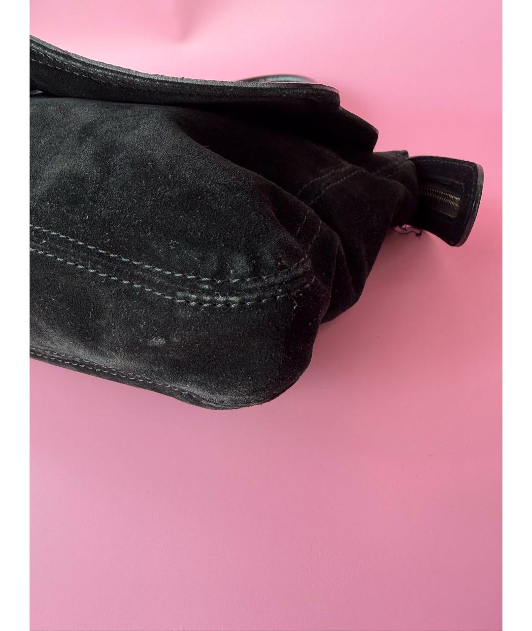 SONIA RYKIEL Черная кожаная сумка с короткими ручками, фото 4