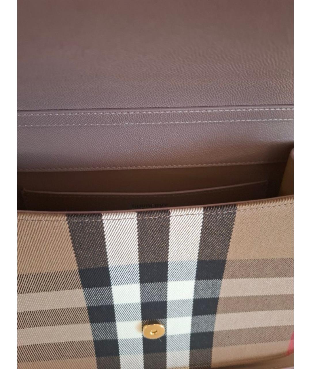BURBERRY Розовая кожаная сумка через плечо, фото 4