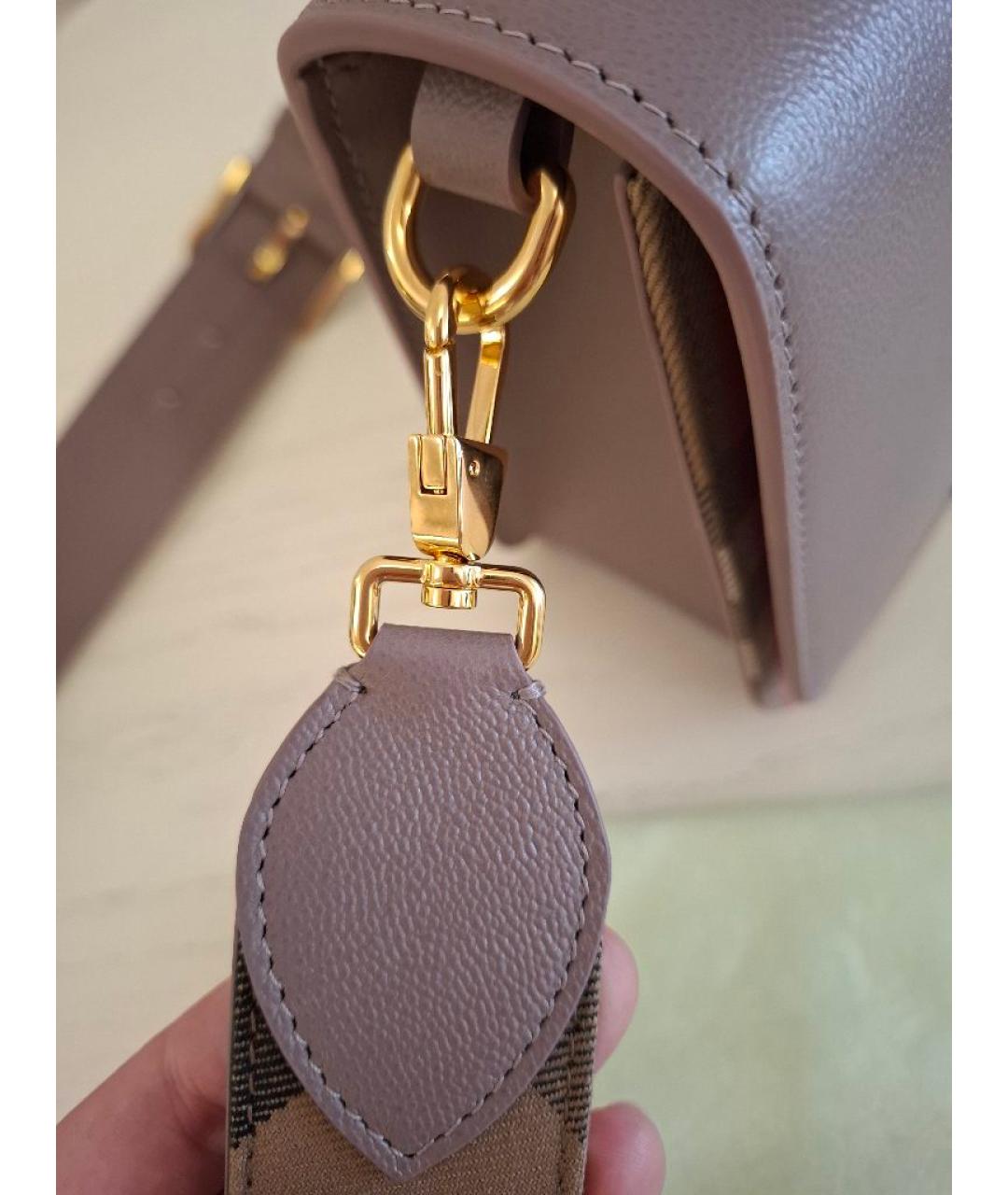 BURBERRY Розовая кожаная сумка через плечо, фото 9