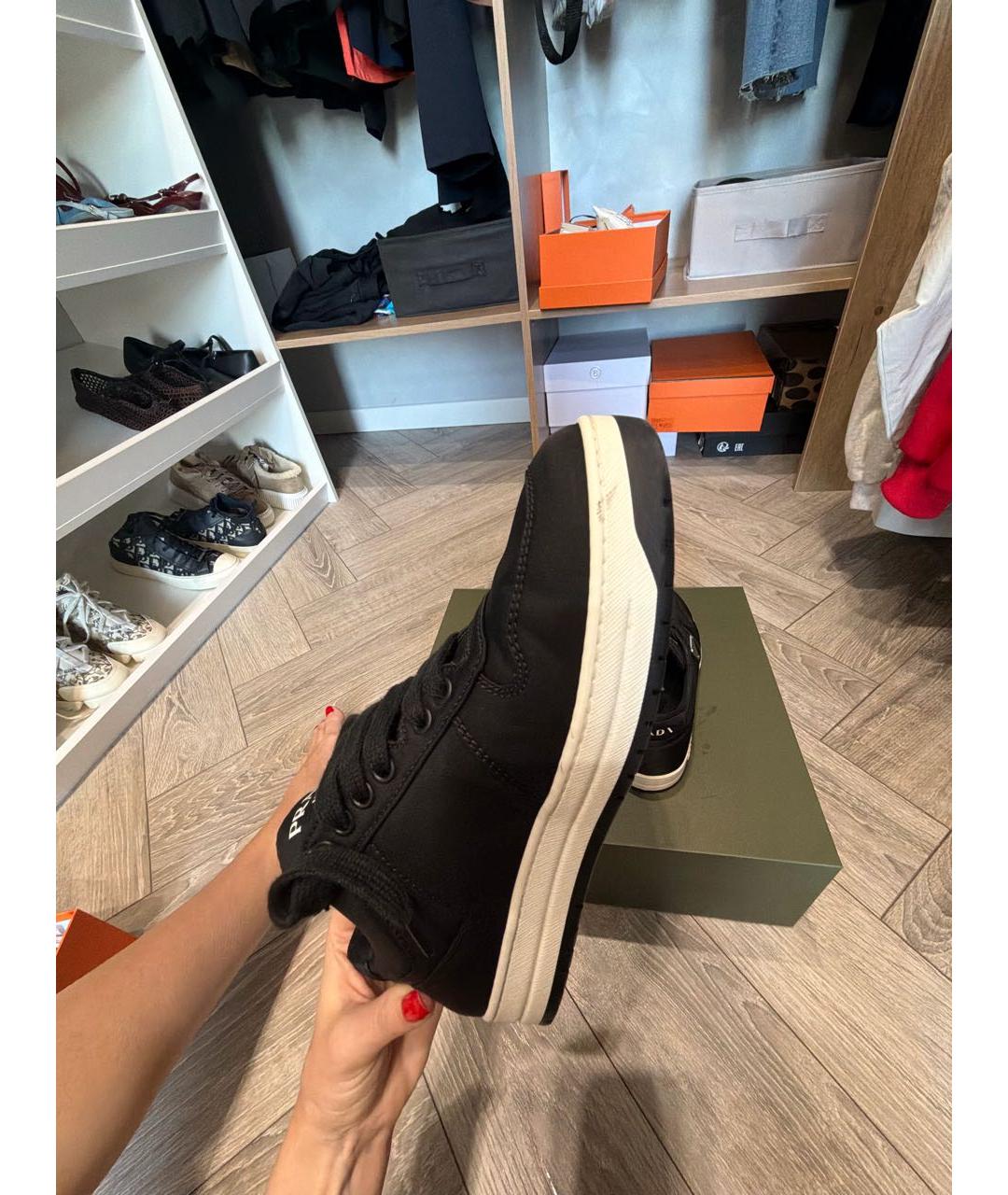 PRADA Черные кеды, фото 5