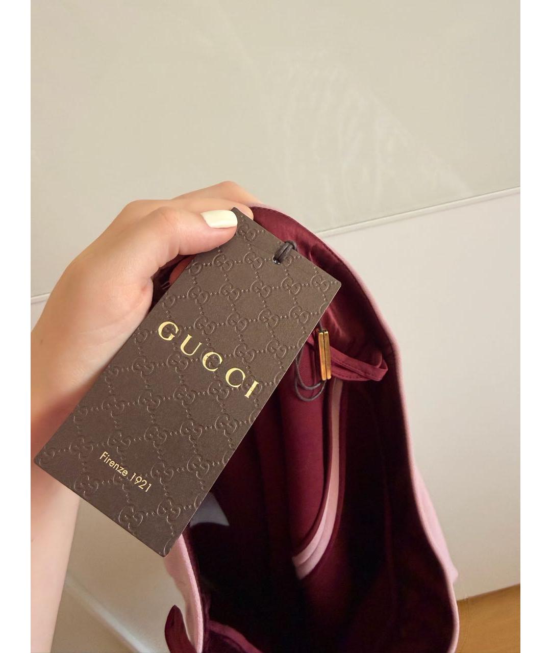 GUCCI Розовая ацетатная юбка миди, фото 5