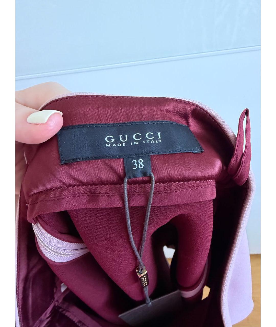 GUCCI Розовая ацетатная юбка миди, фото 4