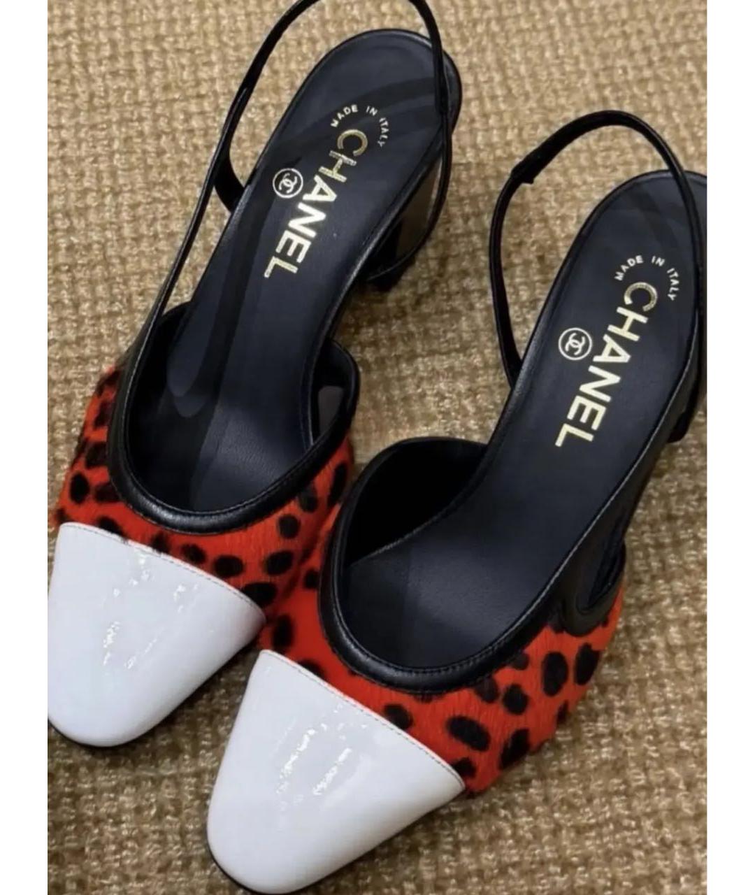 CHANEL Мульти кожаные туфли, фото 4