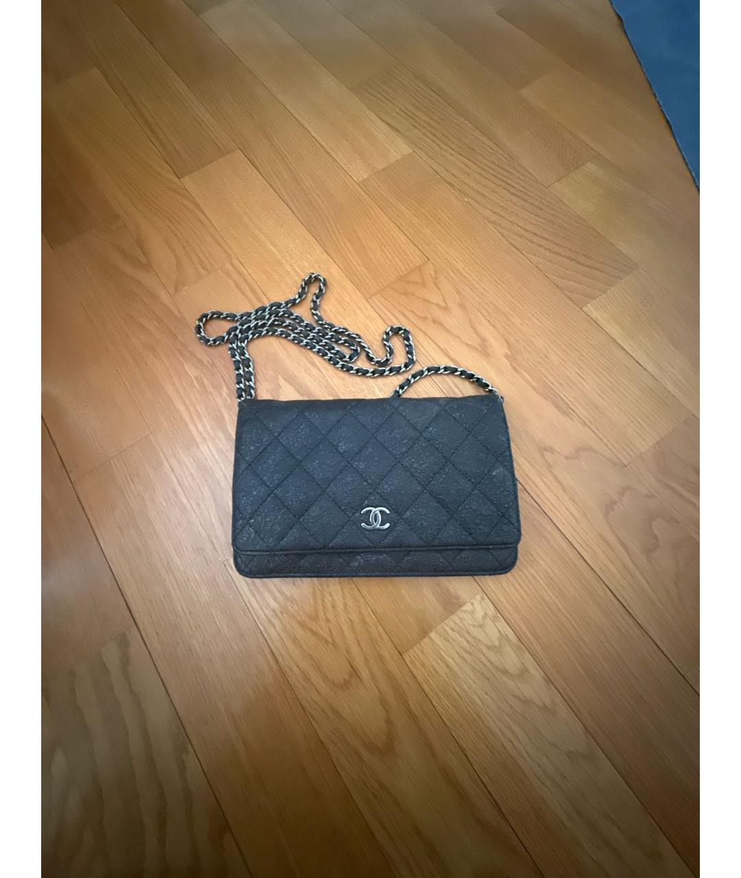 CHANEL Черная кожаная сумка через плечо, фото 4