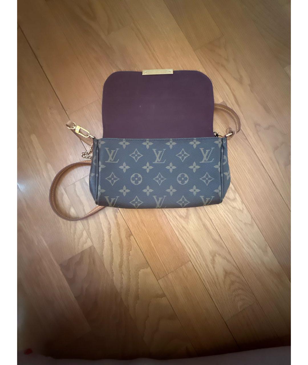 LOUIS VUITTON Коричневая кожаная сумка через плечо, фото 4