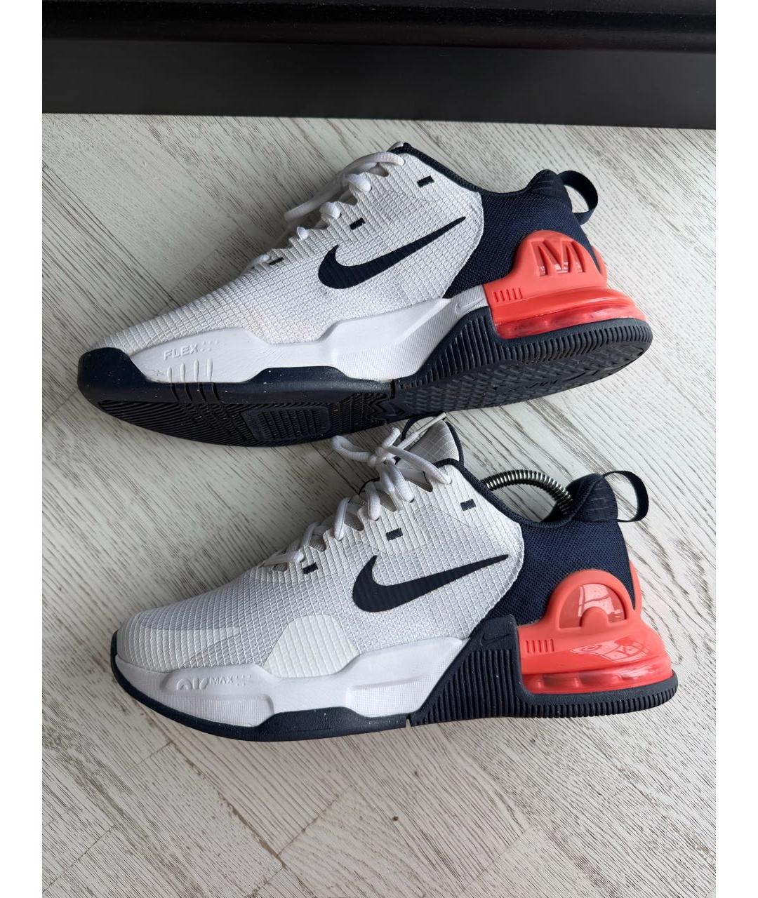 NIKE Белые текстильные низкие кроссовки / кеды, фото 7
