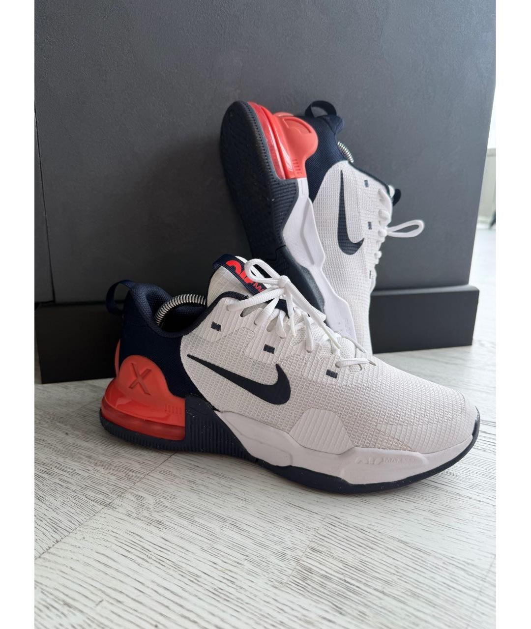 NIKE Белые текстильные низкие кроссовки / кеды, фото 5