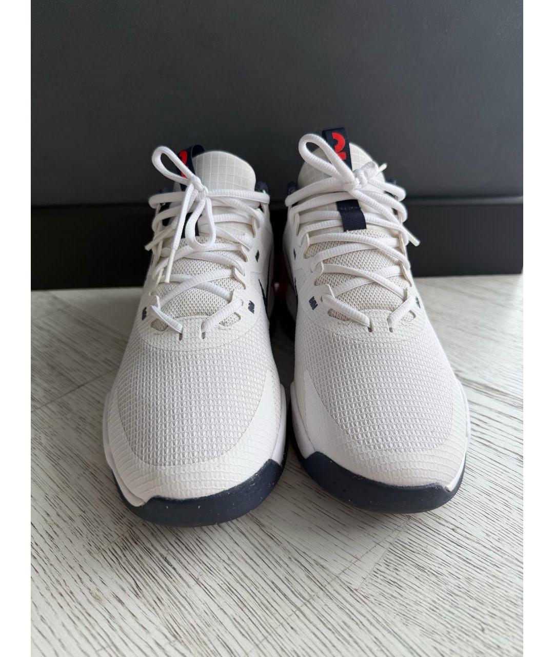 NIKE Белые текстильные низкие кроссовки / кеды, фото 2