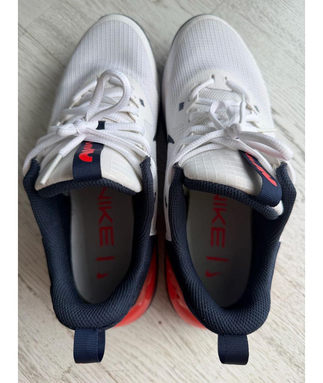 NIKE Белые текстильные низкие кроссовки / кеды, фото 3