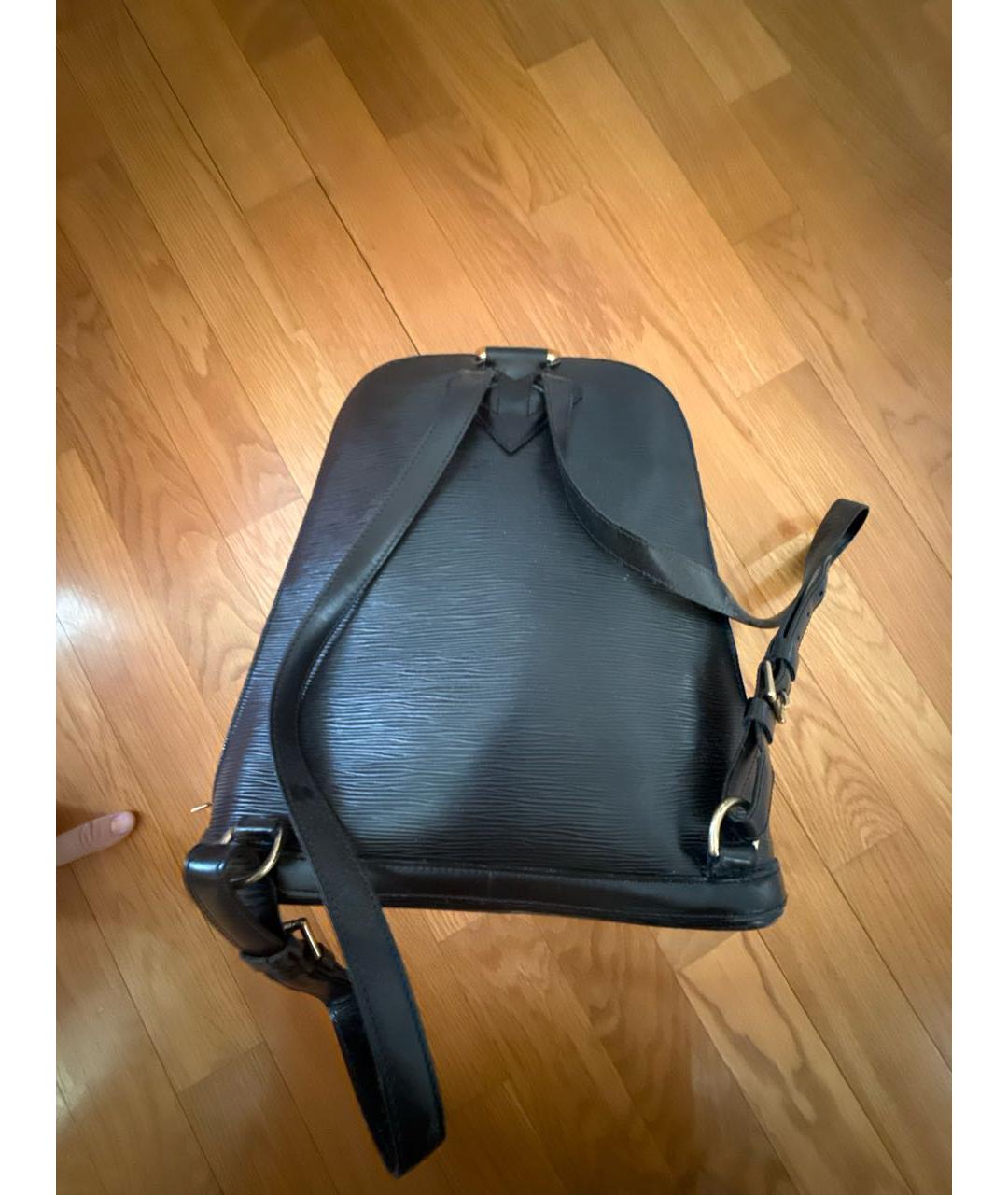 LOUIS VUITTON Черный кожаный рюкзак, фото 3