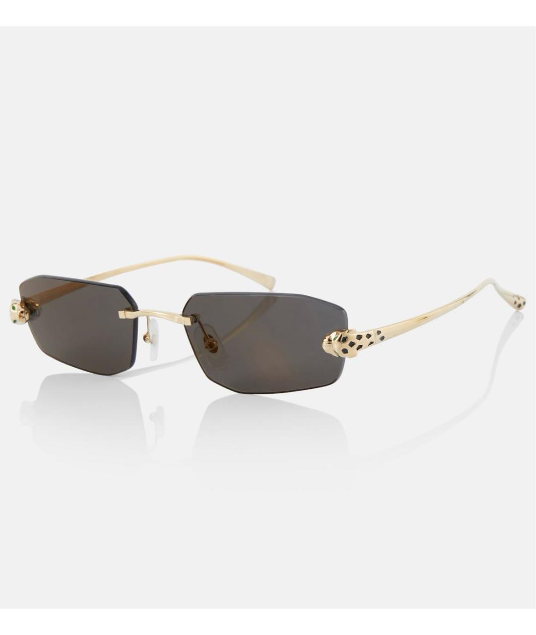 CARTIER Антрацитовые металлические солнцезащитные очки, фото 8
