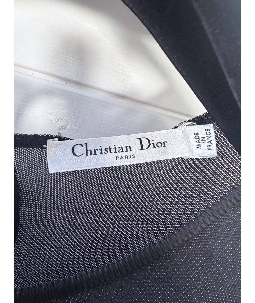 CHRISTIAN DIOR Черное вискозное вечернее платье, фото 7