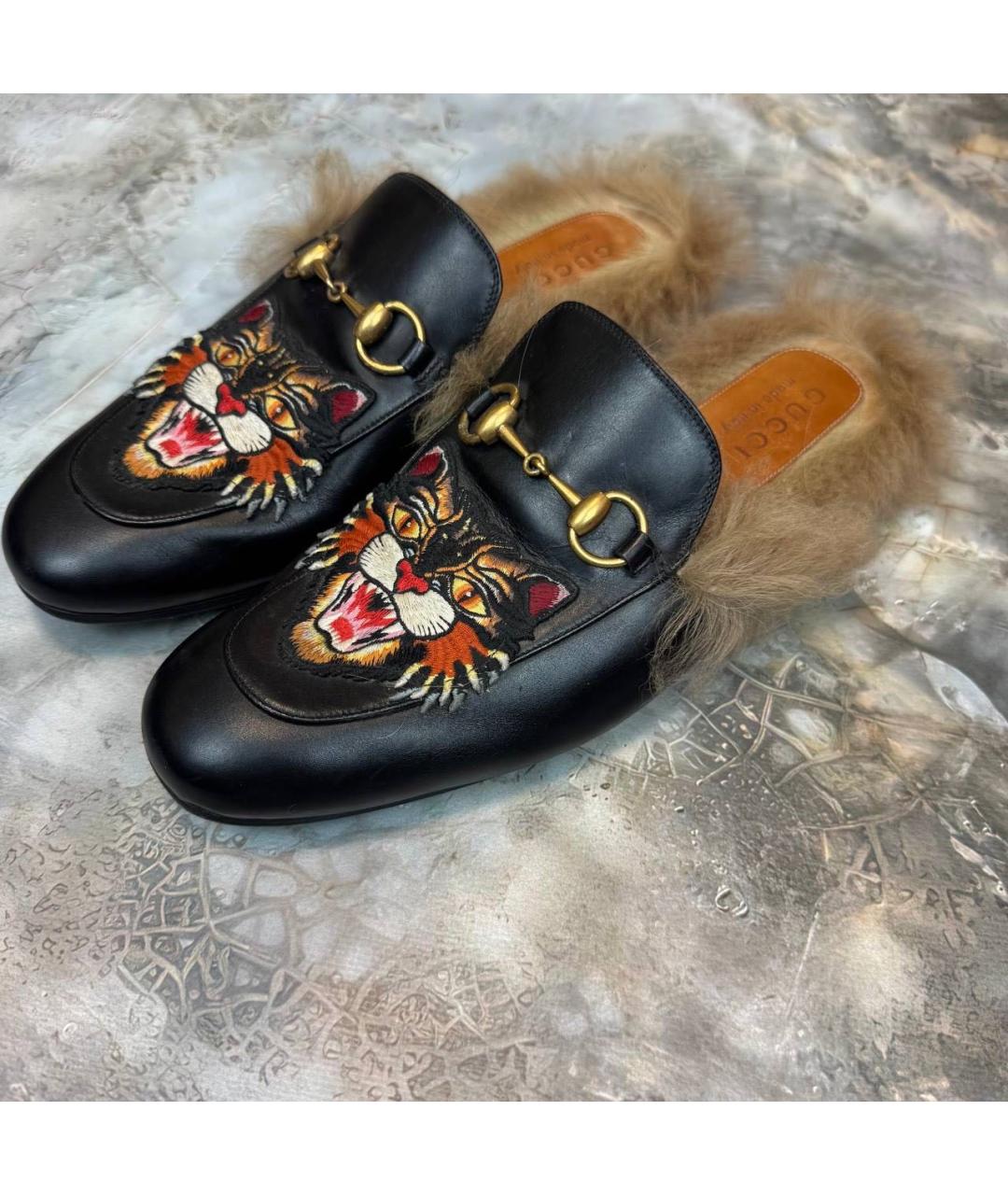 GUCCI Черные кожаные лоферы, фото 4