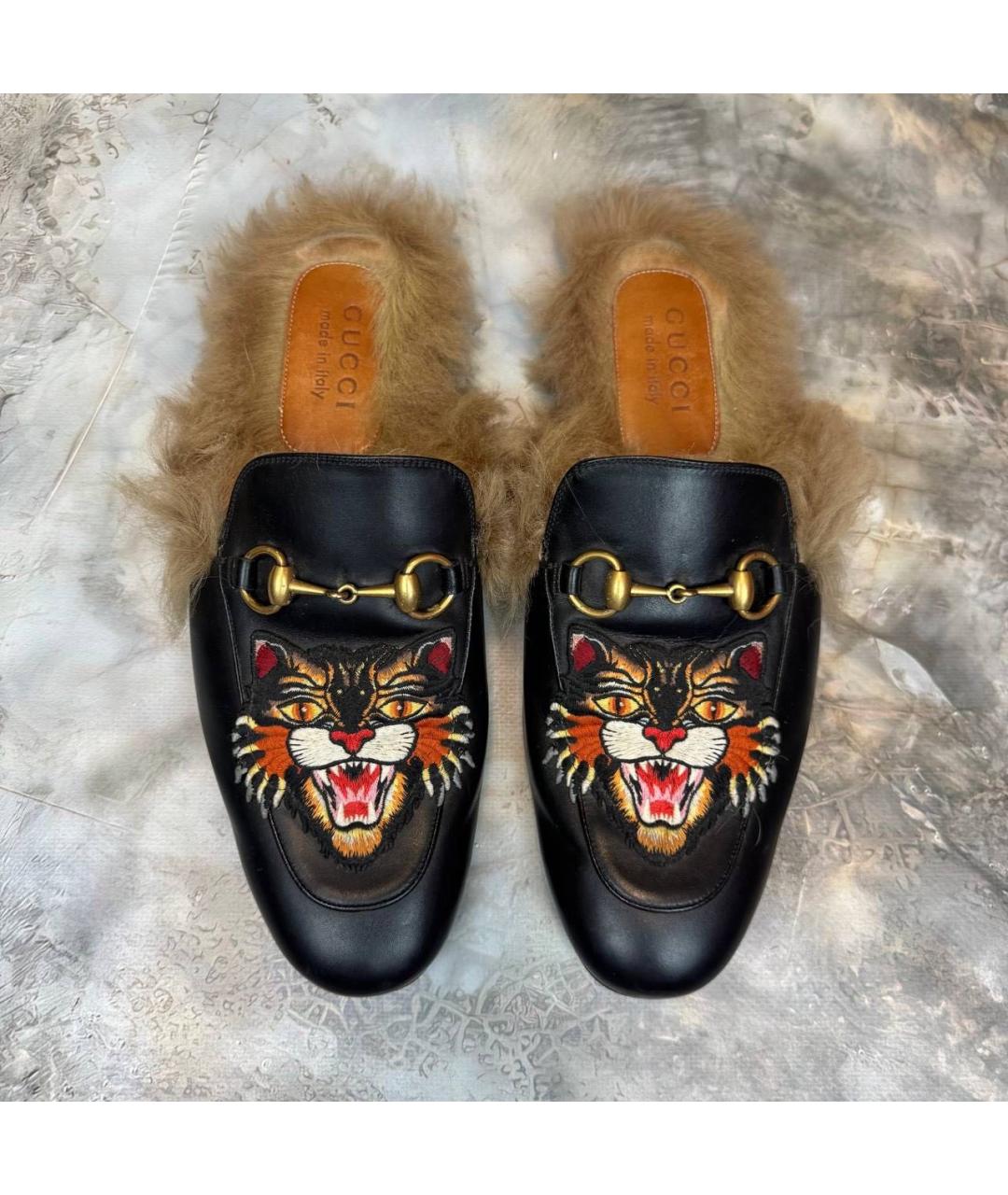 GUCCI Черные кожаные лоферы, фото 2