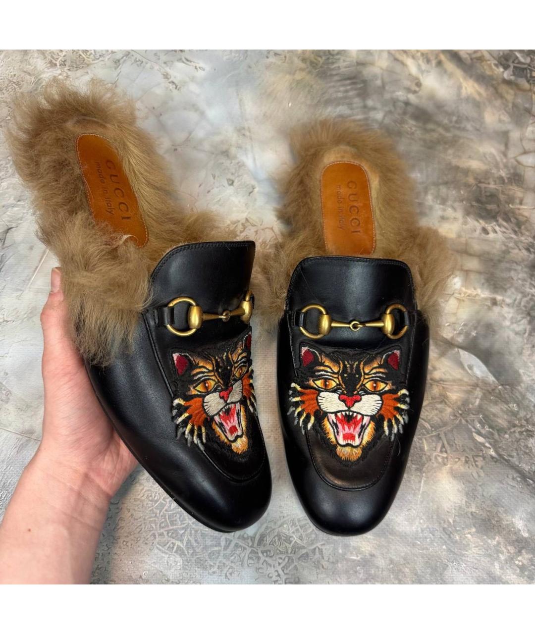 GUCCI Черные кожаные лоферы, фото 6