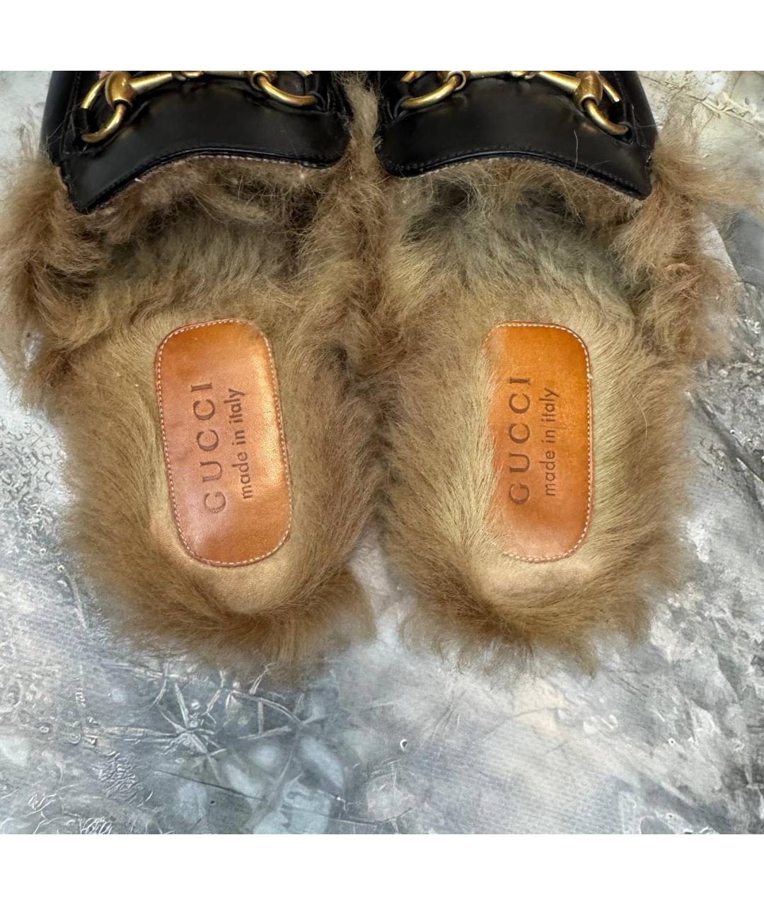 GUCCI Черные кожаные лоферы, фото 5