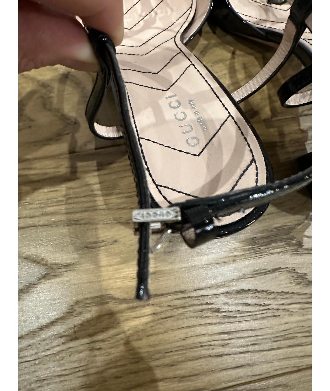 GUCCI Черные туфли из лакированной кожи, фото 3