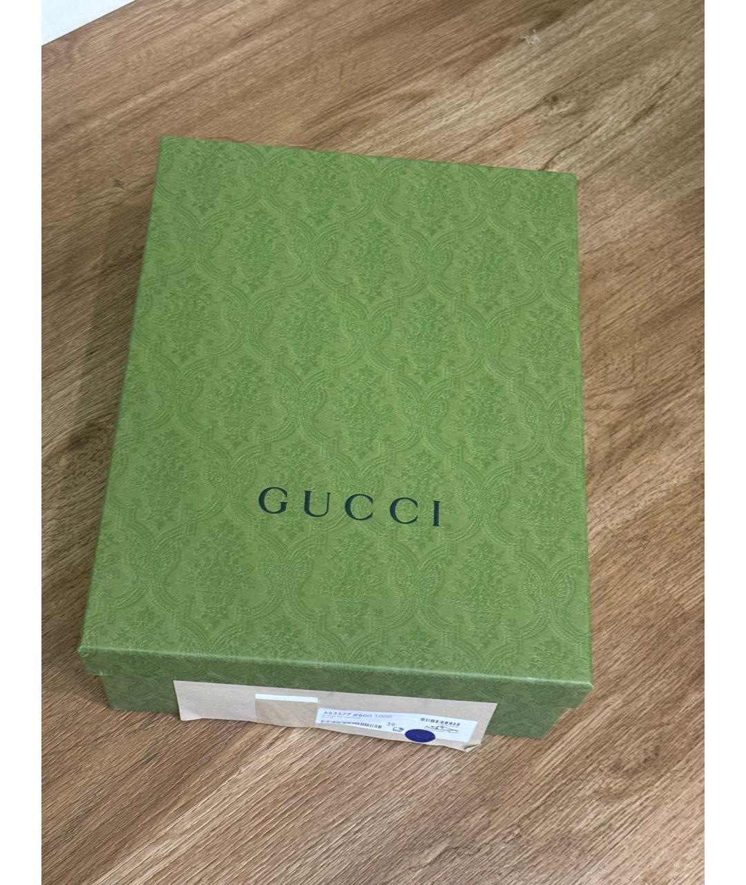 GUCCI Черные резиновые сабо, фото 6