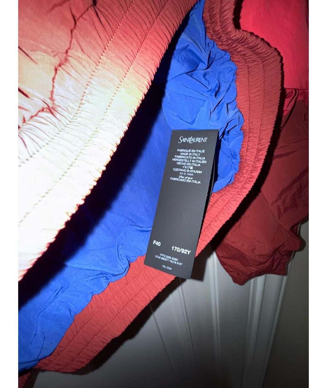 SAINT LAURENT Бордовая куртка, фото 4
