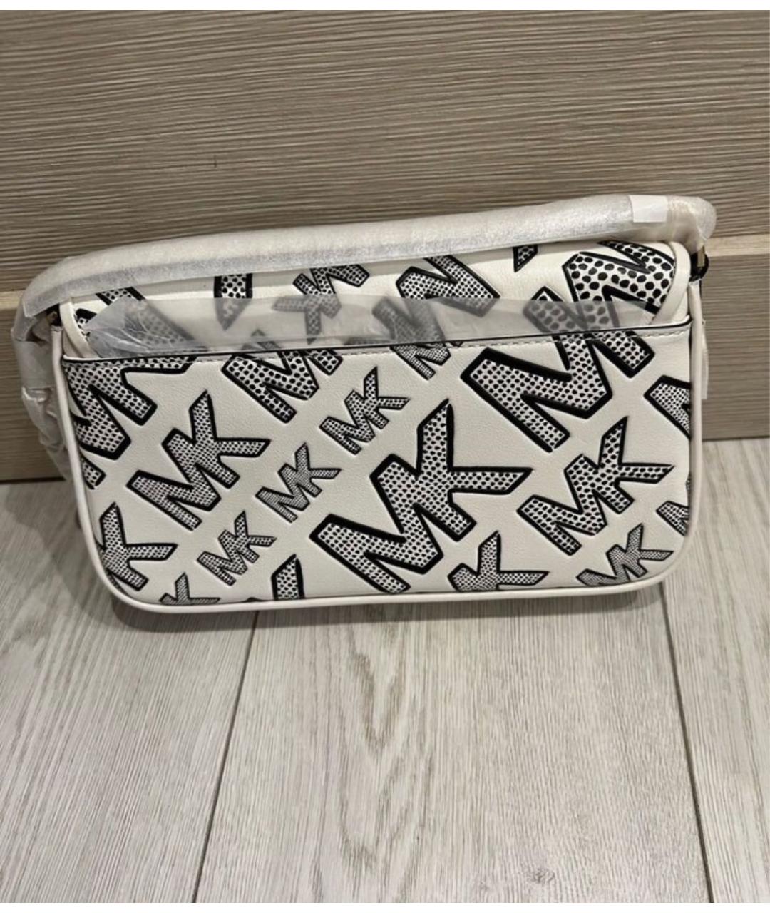 MICHAEL KORS Белая кожаная сумка через плечо, фото 2