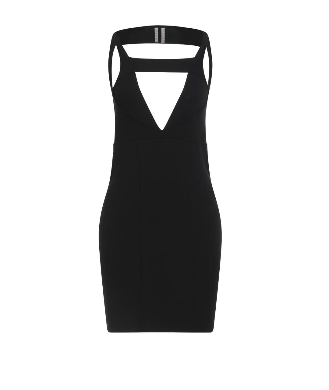 RICK OWENS Черное вискозное коктейльное платье, фото 1