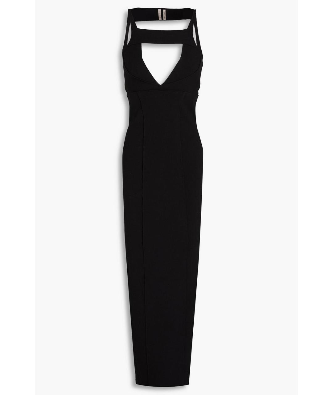 RICK OWENS Черное вискозное коктейльное платье, фото 4
