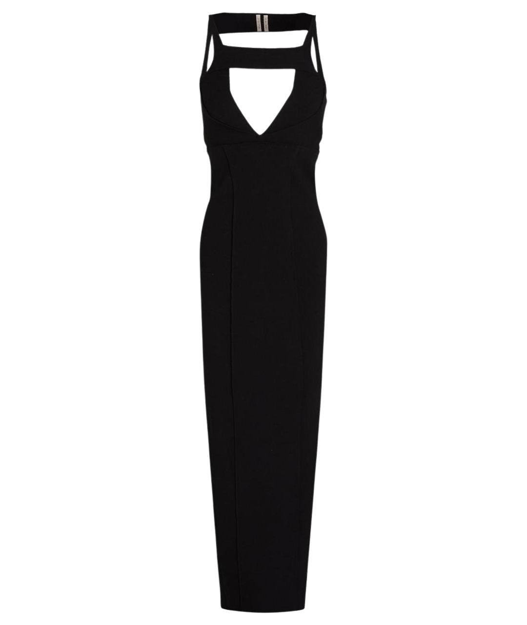 RICK OWENS Черное вискозное коктейльное платье, фото 1