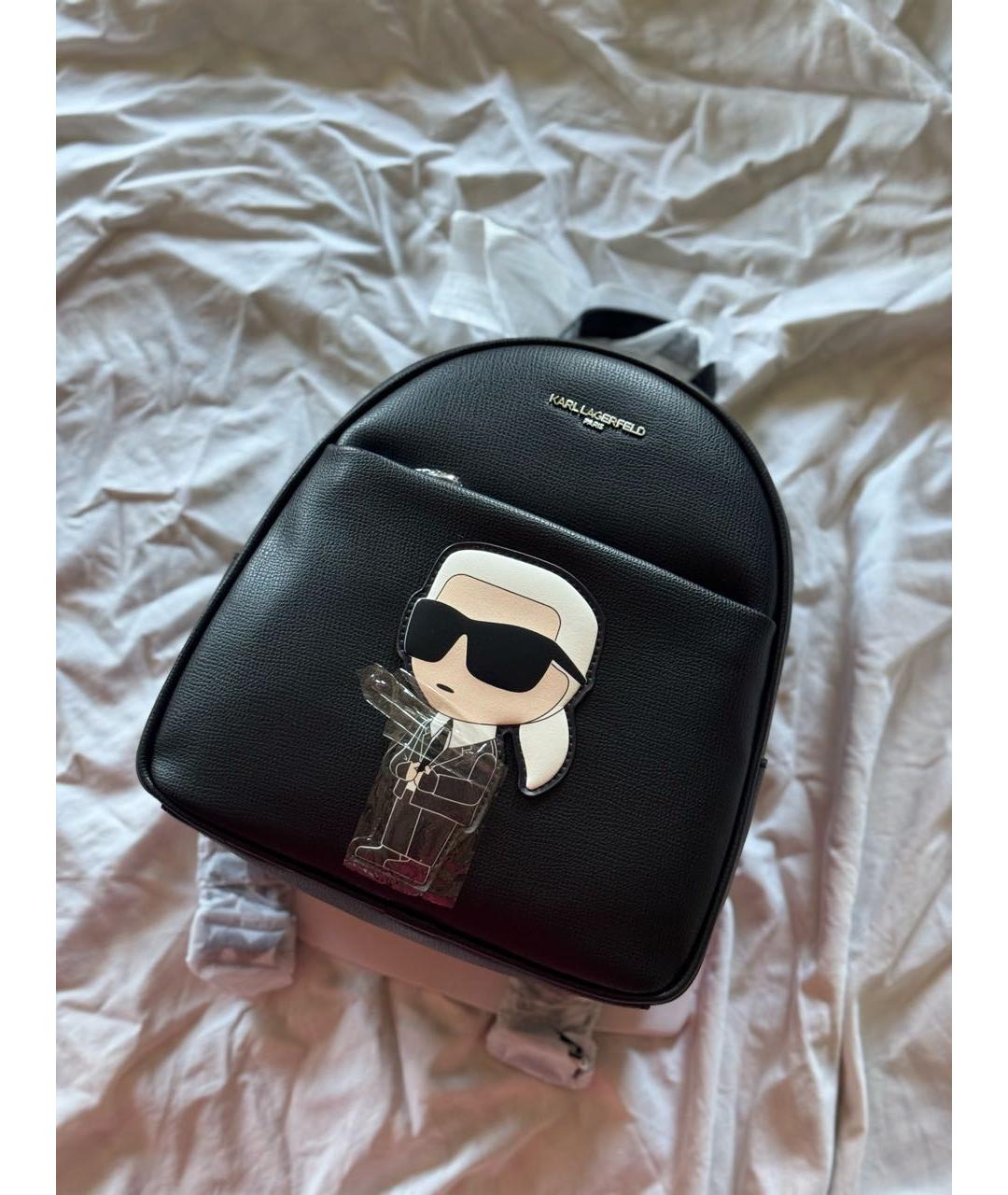 KARL LAGERFELD Черный рюкзак из искусственной кожи, фото 5