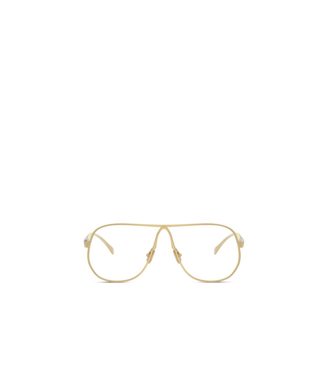 MIU MIU Золотые металлические солнцезащитные очки, фото 3