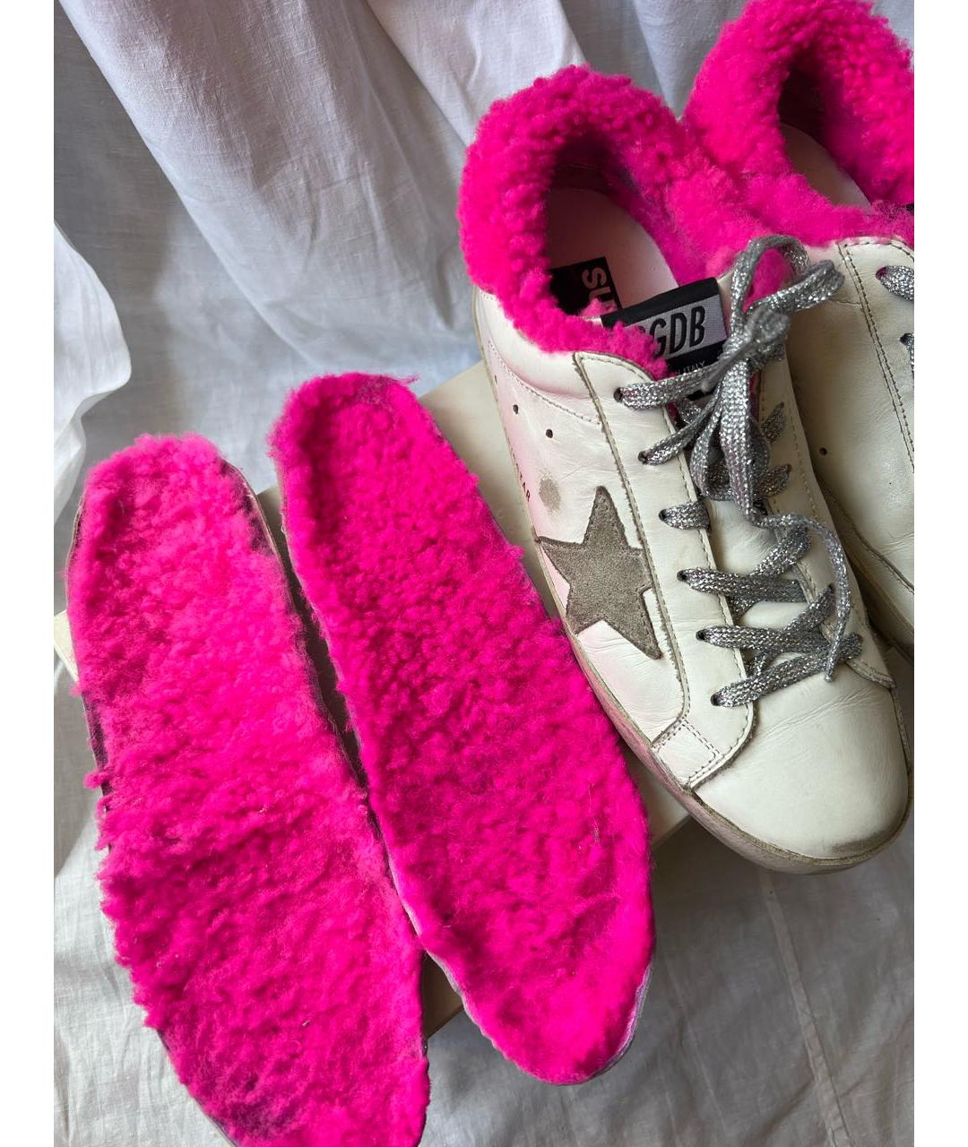GOLDEN GOOSE Белые кожаные кеды, фото 5