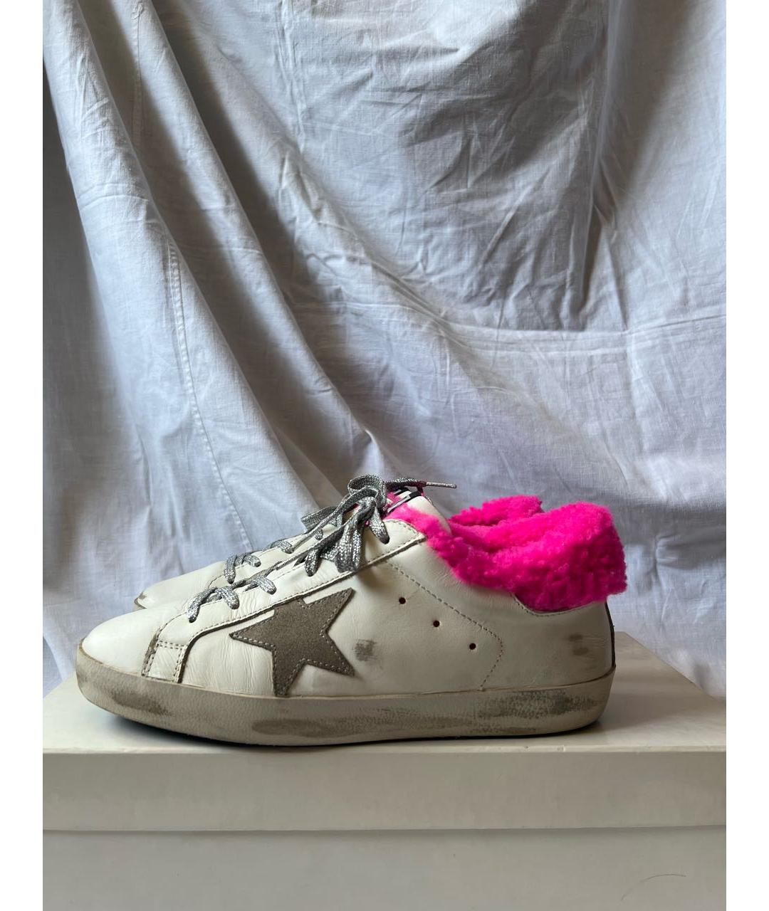GOLDEN GOOSE Белые кожаные кеды, фото 9