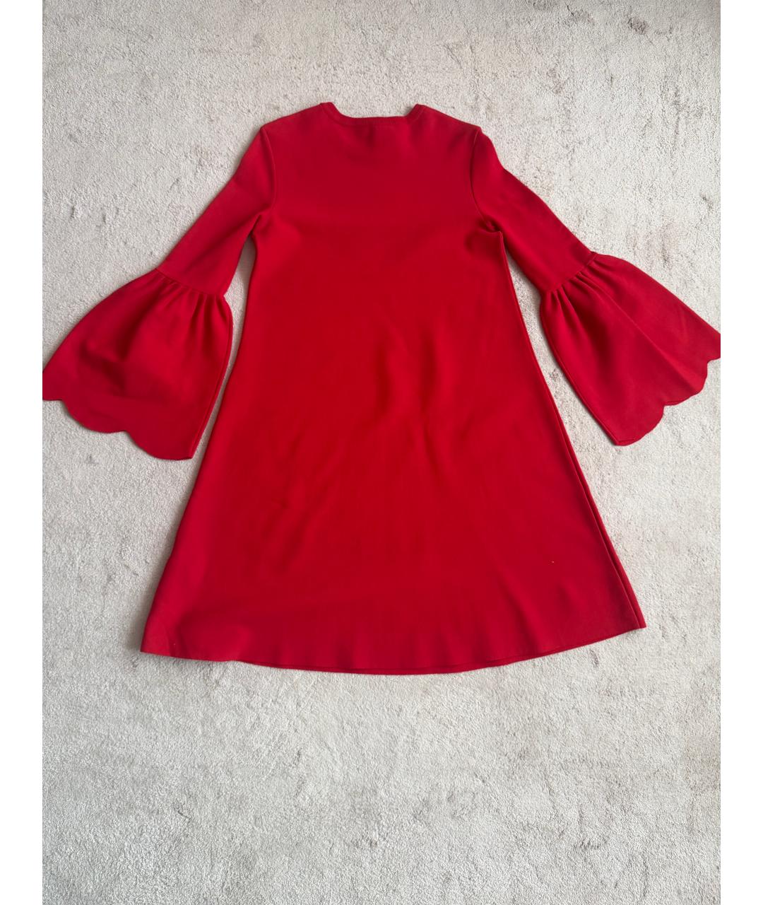VALENTINO Красное вискозное коктейльное платье, фото 2