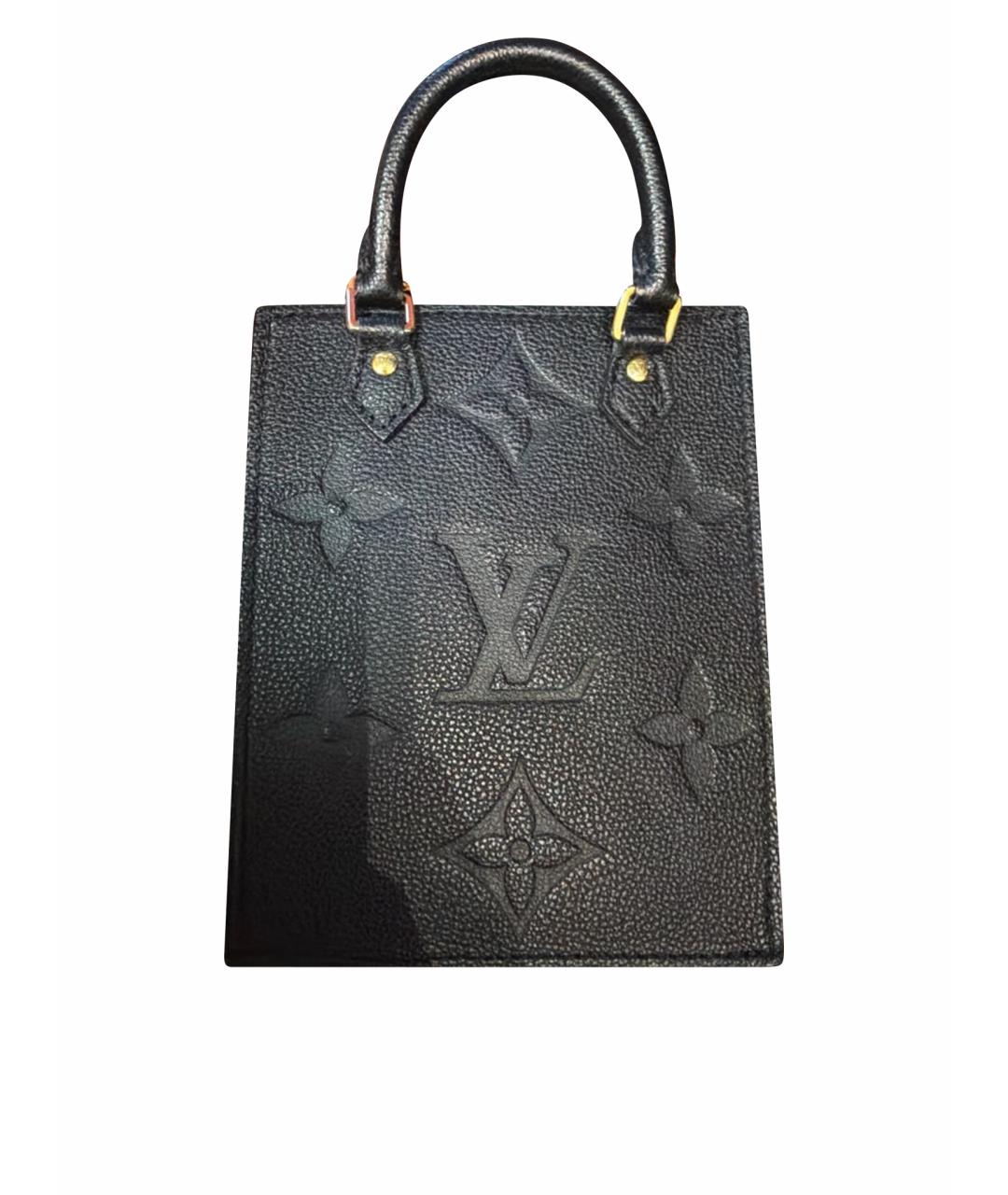 LOUIS VUITTON Черная кожаная сумка через плечо, фото 1