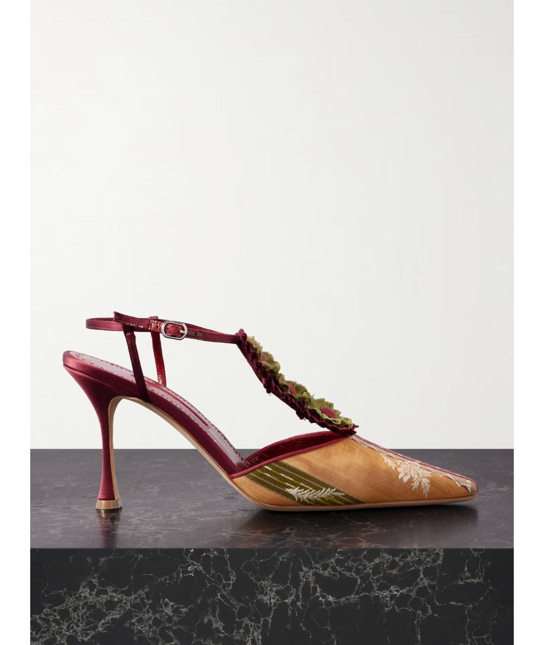 MANOLO BLAHNIK Мульти текстильные туфли, фото 5