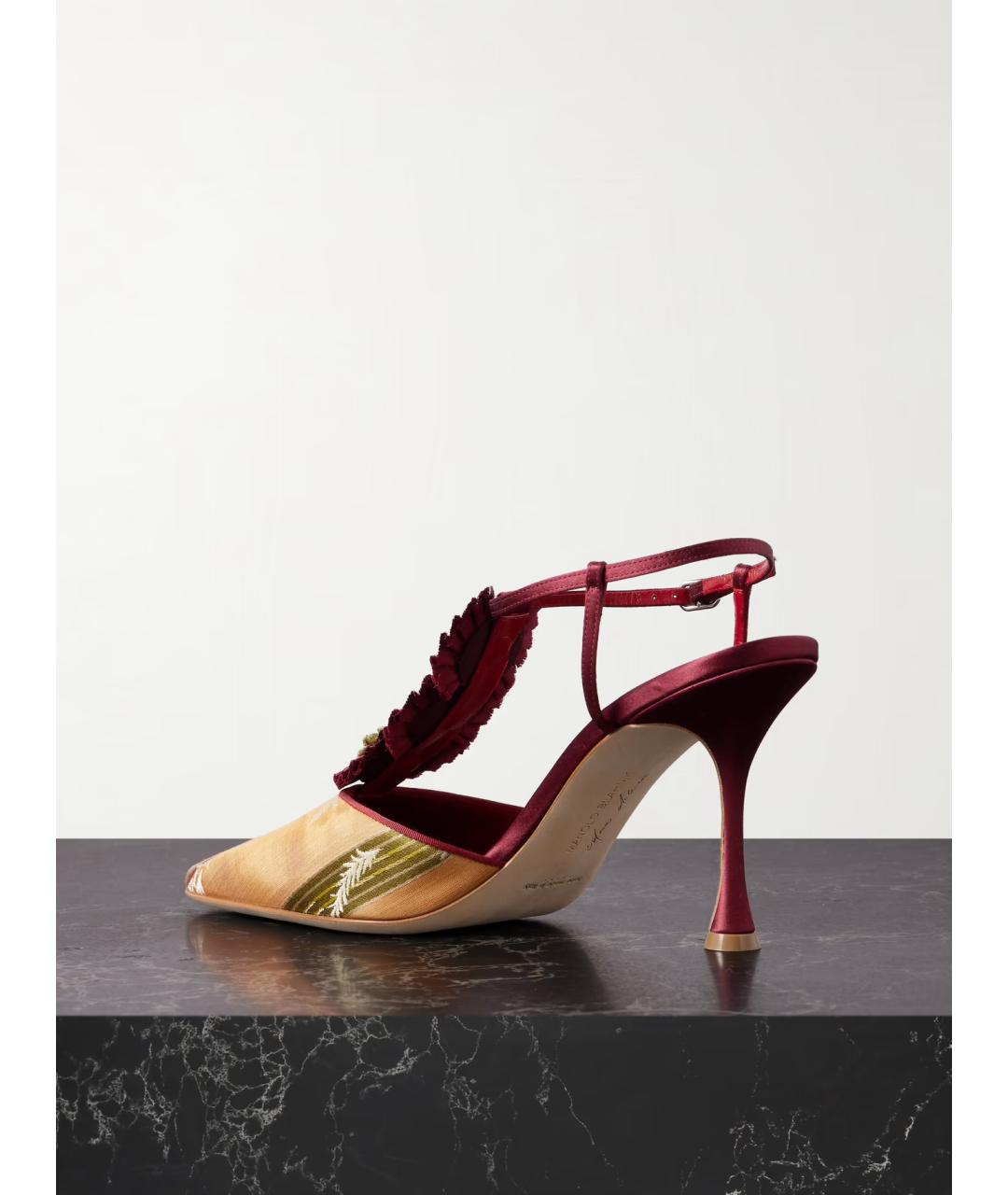 MANOLO BLAHNIK Мульти текстильные туфли, фото 3
