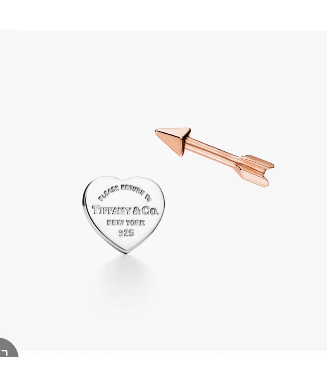 TIFFANY&CO Серебряные серьги из розового золота, фото 4