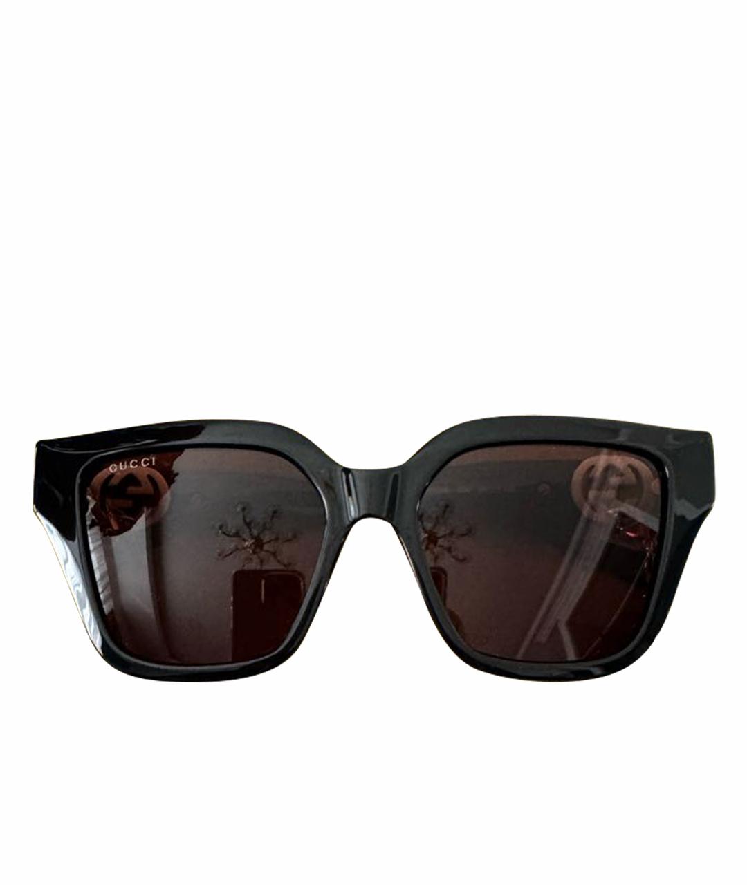 GUCCI Черные пластиковые солнцезащитные очки, фото 1