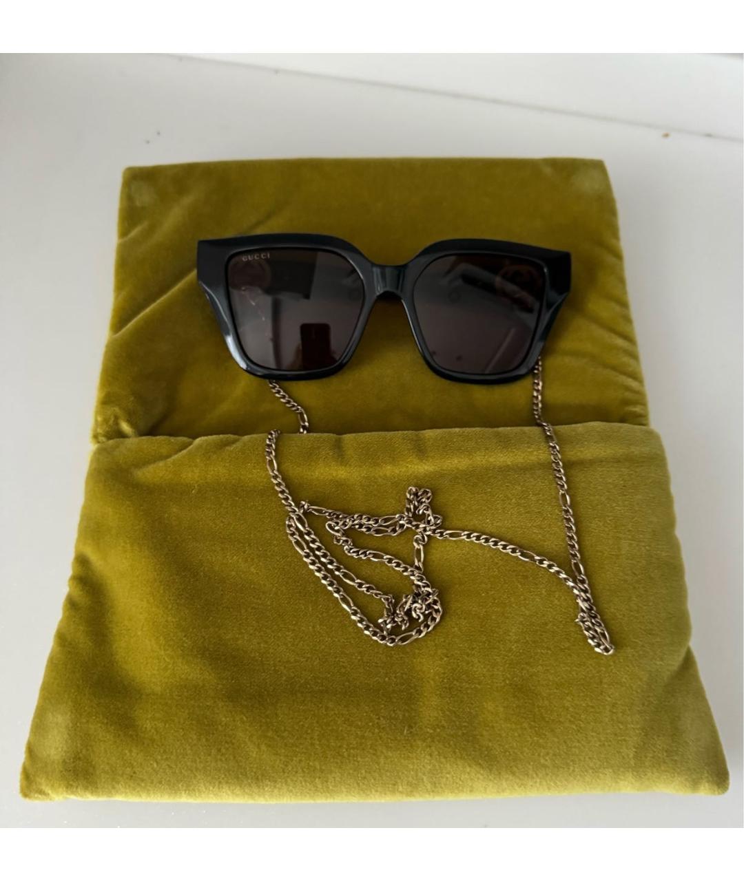 GUCCI Черные пластиковые солнцезащитные очки, фото 4