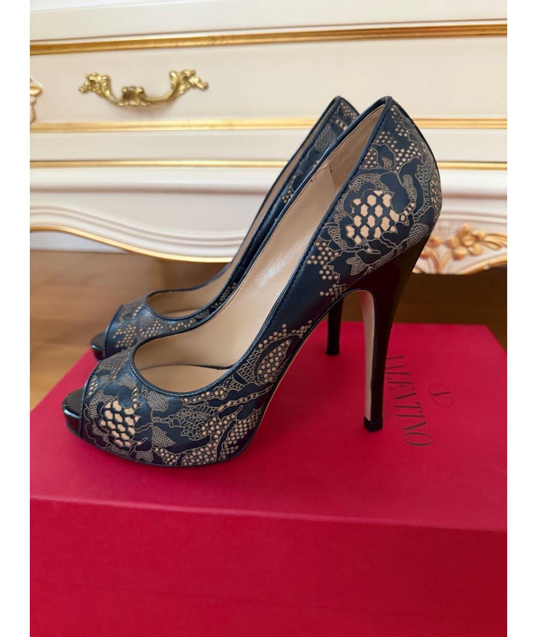 VALENTINO Темно-синие кожаные туфли, фото 9