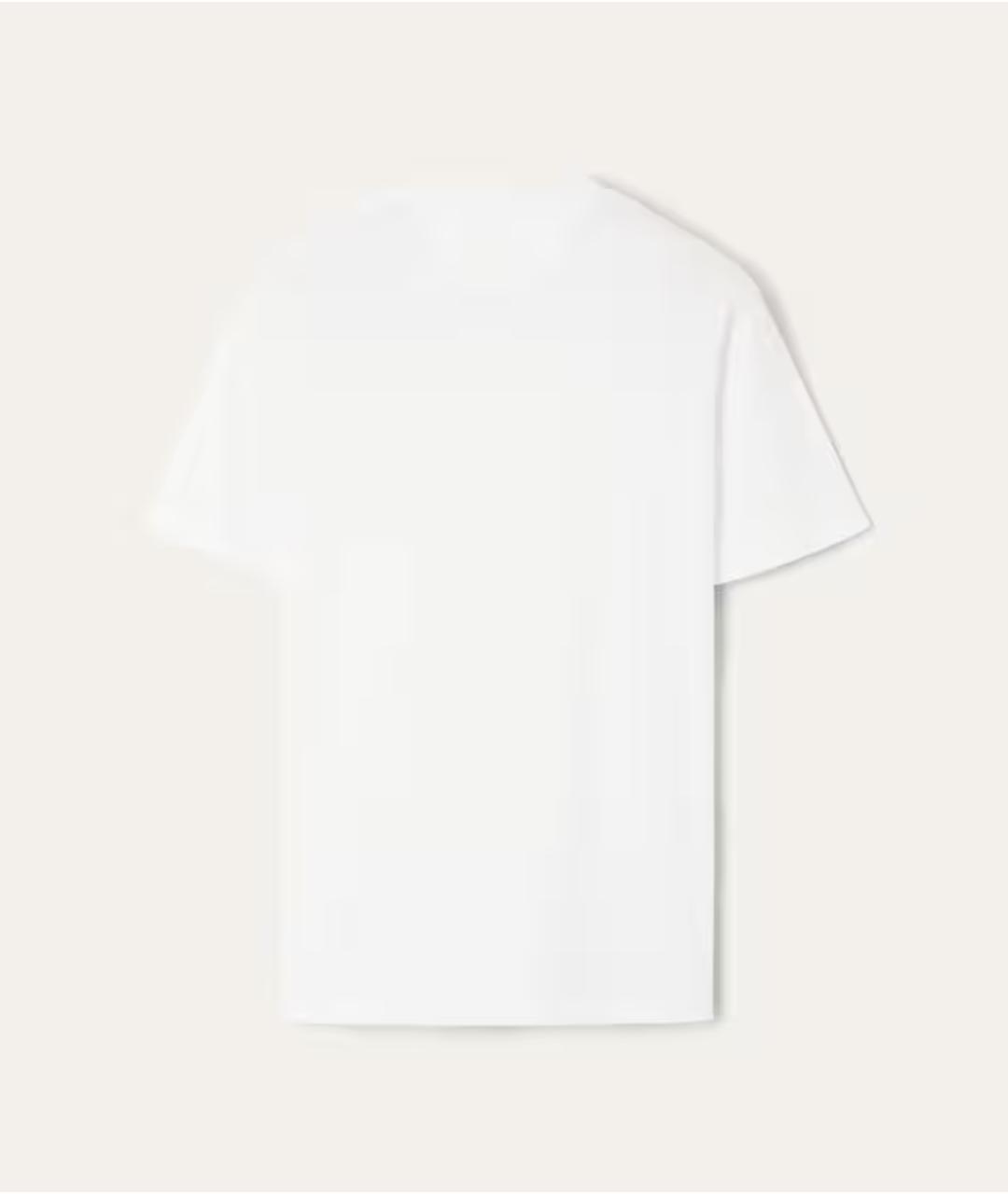 LORO PIANA Белая хлопковая футболка, фото 2