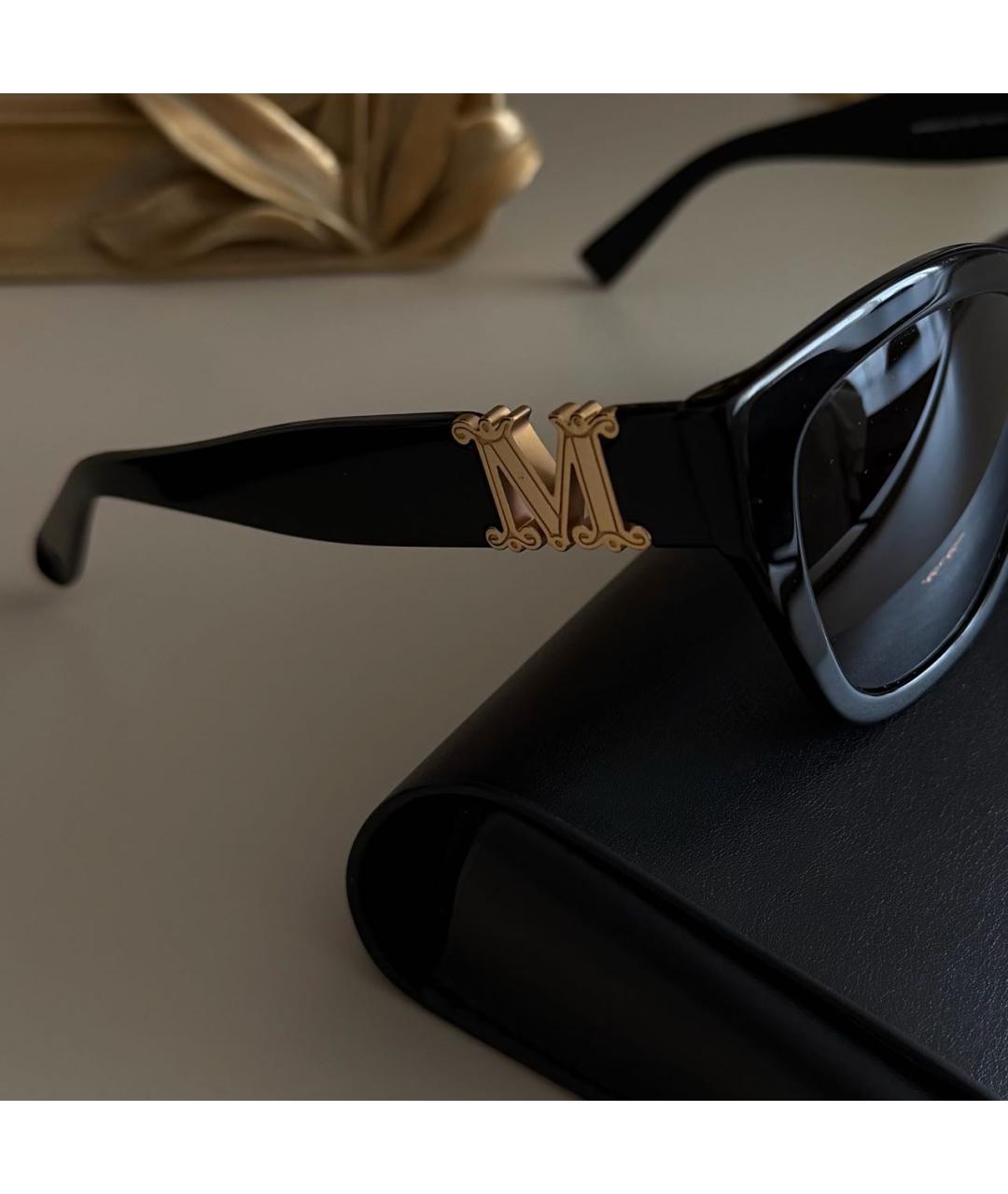 MAX MARA Черные пластиковые солнцезащитные очки, фото 3