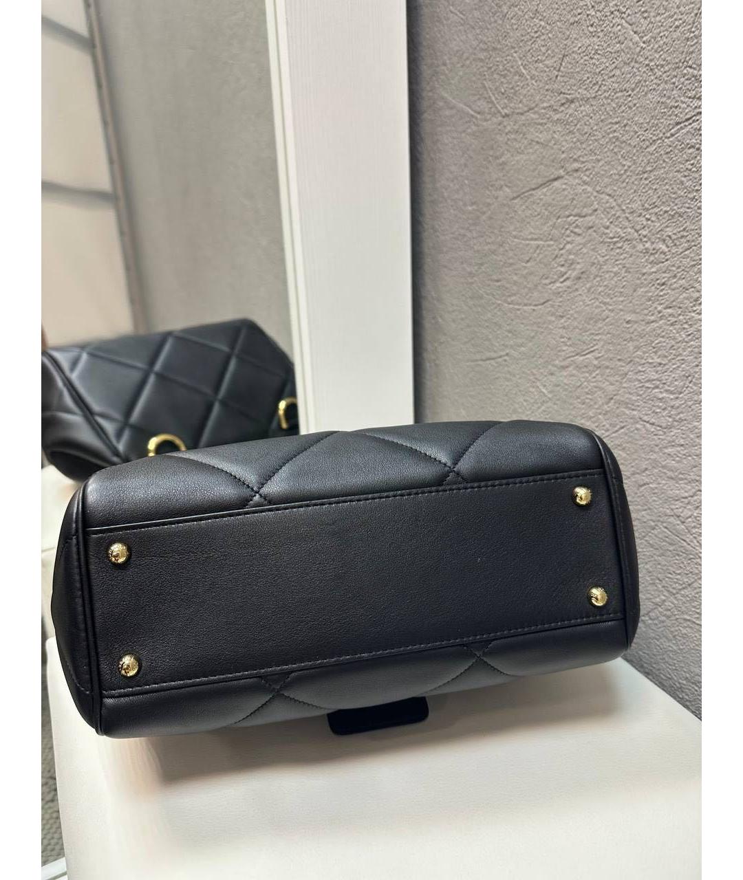 DOLCE&GABBANA Черная кожаная сумка с короткими ручками, фото 7