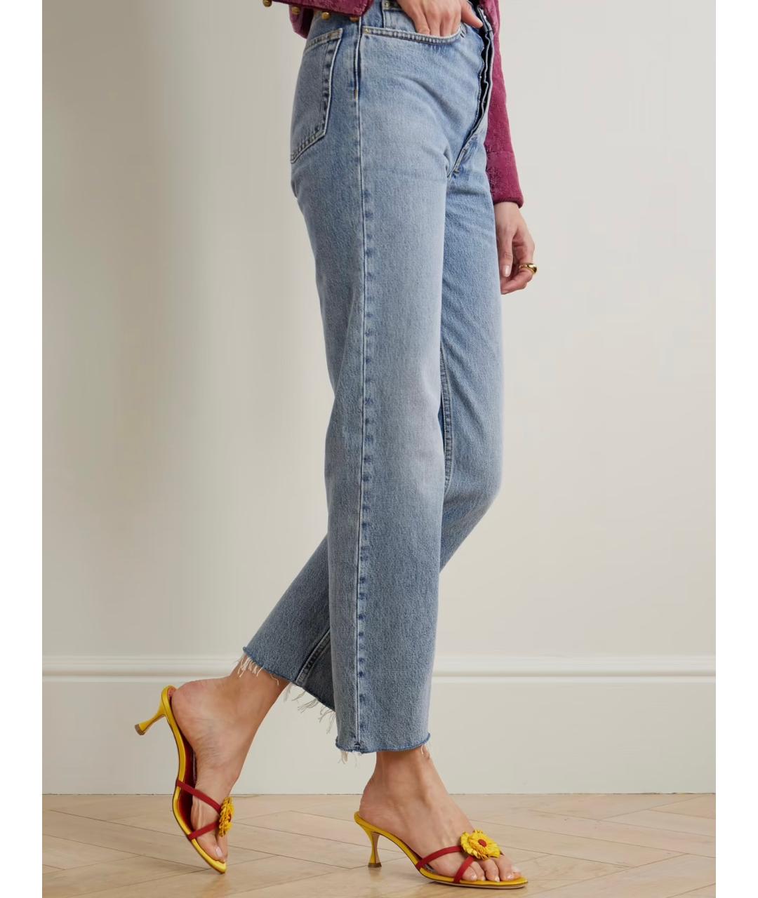 MANOLO BLAHNIK Желтые текстильные мюли, фото 2