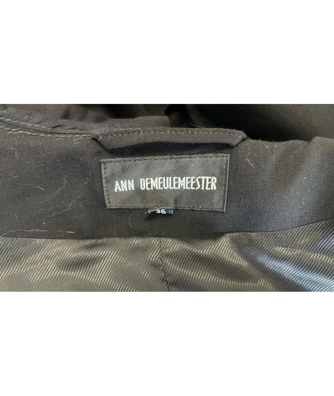ANN DEMEULEMEESTER Черный шерстяной жакет/пиджак, фото 3