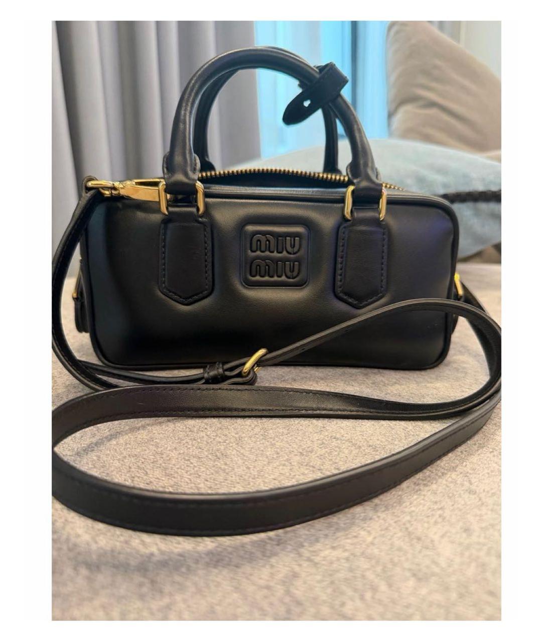 MIU MIU Хаки кожаная сумка с короткими ручками, фото 8
