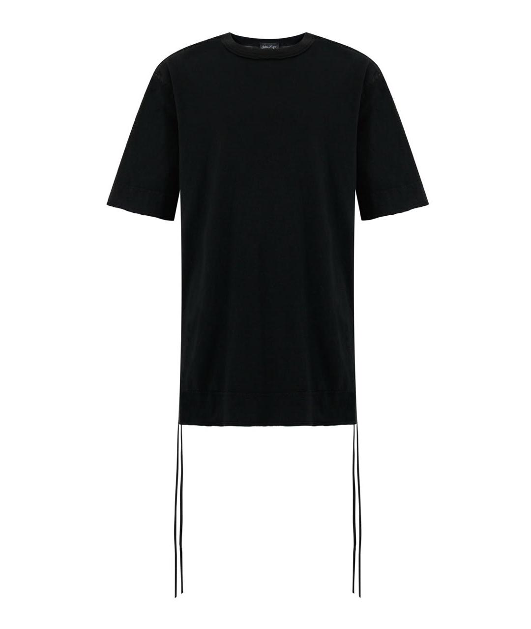 RICK OWENS Черная хлопковая футболка, фото 1